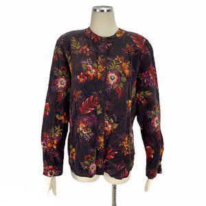 Vintage Studio 3000 Silk Floral Purple Blouse